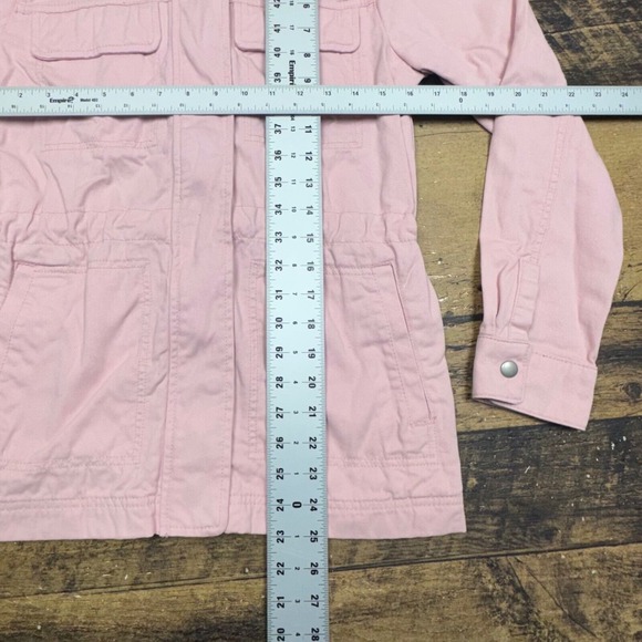 GAP Utility Jacket Lightweight Drawstring Waist Pink Coat Women's XS - Picture 6 of 10